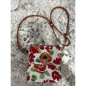 Dooney & Bourke Rose Garden Flower Pattern Purse PVC and Leather